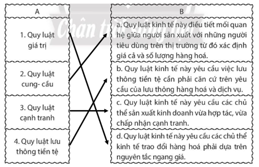 Nối nội dung cột A với cột B sao cho phù hợp. (ảnh 2)